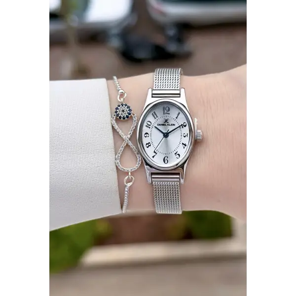 Rakamlı Gümüş Renk Hediye Paketli 21 Mm Kadın Kol Saati