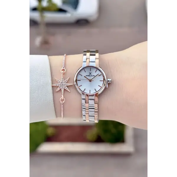 Rose Gümüş Renk Hediye Paketli 25 Mm Kadın Kol Saati