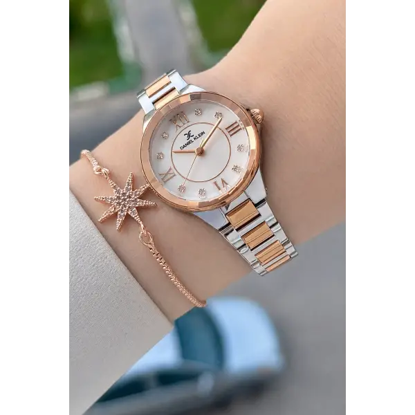 Rose Gümüş Renk Hediye Paketli 30 Mm Kadın Kol Saati