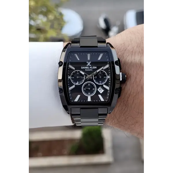 Siyah Renk İç Göstergeleri Aktif Hediye Paketli Erkek Kol Saati