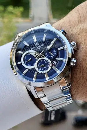 Daniel Klein DKISTE780 Kadranı Laciverrt Renk İç Göstergeleri Aktif Erkek Kol Saati