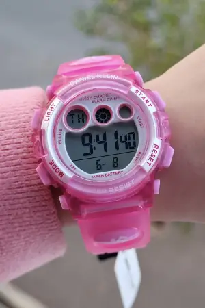 Daniel Klein DKISTE820 Pembe Renk 6 Farklı Işıklı 5 Atm Çocuk Kol Saati