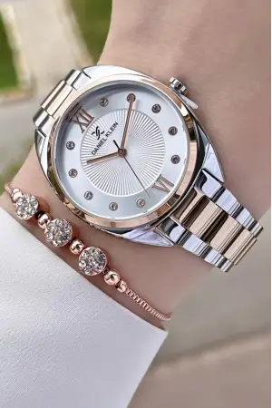 Daniel Klein DKISTE886 Rose Gümüş Renk Kadın Kol Saati ve Bileklik