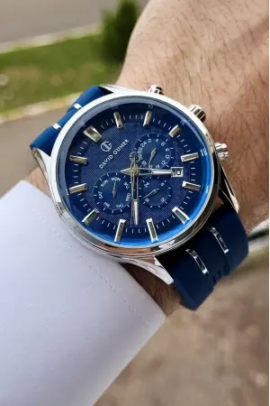 David Guner DGISTE66 Kasası Gümüş Kordonu Lacivert Renk İç Göstergeleri Aktif