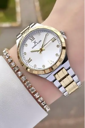 Daniel Klein DKISTE930 Kadranı Gümüş Kordonu Gold Gümüş Renk Kadın Kol Saati ve Bileklik
