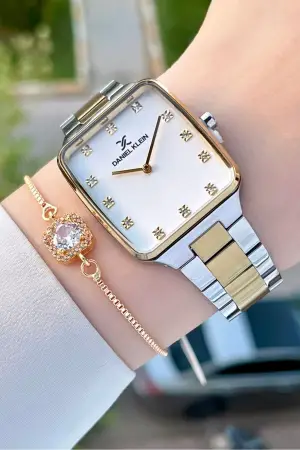 Daniel Klein DKISTE1107 Gold Gümüş Renk Hediye Paketli Kadın Kol Saati ve Bileklik