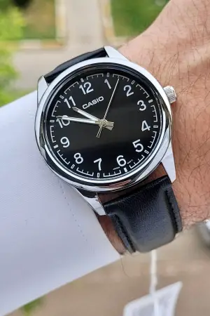 Casio CSISTE12 Kasası Gümüş Kordonu Siyah Renk Hediye Paketli Erkek Kol Saati