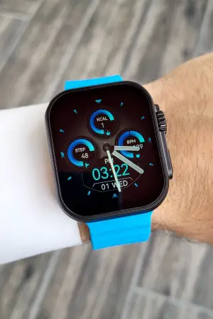 Daniel Klein DKISTE1165 Arama ve Konuşma Özellikli Mavi Renk Kordonlu Hediye Paketli Akıllı Kol Saati