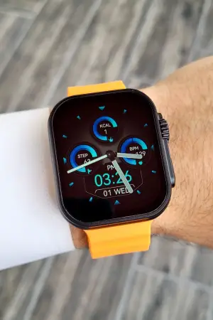 Daniel Klein DKISTE1166 Arama ve Konuşma Özellikli Turuncu Renk Kordonlu Hediye Paketli Akıllı Kol Saati