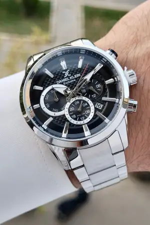Daniel Klein DKISTE1240 Kadranı Siyah Renk İç Göstergeleri Aktif Hediye Paketli Erkek Kol Saati