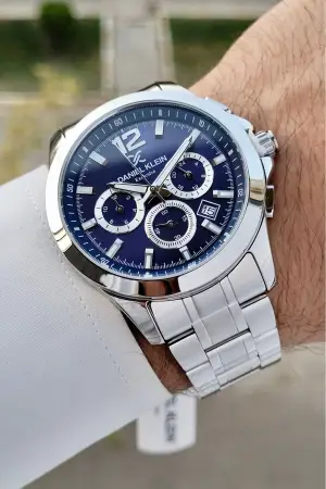 Daniel Klein DKISTE1235 Kadranı Lacivert Kordonu Gümüş Renk İç Göstergeleri Aktif Erkek Kol Saati