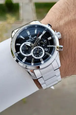 Daniel Klein DKISTE1240 Kadranı Siyah Renk İç Göstergeleri Aktif Hediye Paketli Erkek Kol Saati