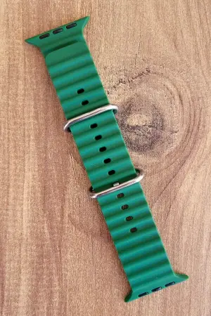 Yeşil Renk Watch Uyumlu A Kalite 42mm 44mm 45mm 49mm 1/2/3/4/5/6/se/7/8/Ultra Akıllı Saat Kordonu