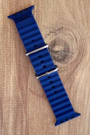 Lacivert Renk Watch Uyumlu A Kalite 42mm 44mm 45mm 49mm 1/2/3/4/5/6/se/7/8/Ultra Akıllı Saat Kordonu