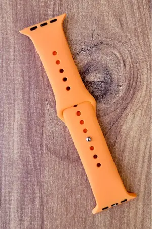 Turuncu Renk Watch Uyumlu A Kalite 42mm 44mm 45mm 49mm 1/2/3/4/5/6/se/7/8/Ultra Akıllı Saat Kordonu