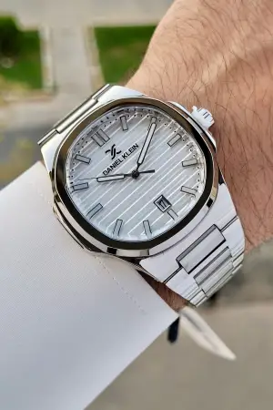 Daniel Klein DKISTE1399 Kadranı ve Kordonu Gümüş Renk Hediye Paketli Takvimli Erkek Kol Saati