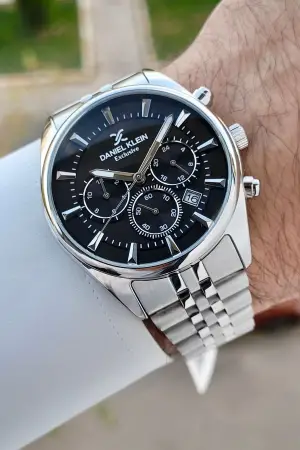 Daniel Klein DKISTE1427 Kadranı Siyah Kordonu Gümüş Renk Göstergeli Erkek Kol Saati