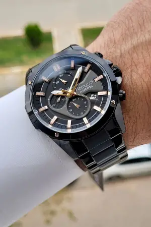 Ferrucci FCISTE314 Rakamları Rose Kordonu Siyah Renk Erkek Kol Saati