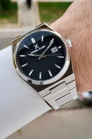 Daniel Klein DKISTE1450 Kadranı Siyah Kordonu Gümüş Renk Erkek Kol Saati