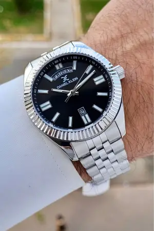 Daniel Klein DKISTE1462 Kadranı Siyah Kordonu Gümüş Renk Erkek Kol Saati