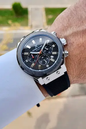 Daniel Klein DKISTE1464 Kasası Gümüş Kordonu Siyah Renk İç Göstergeleri Aktif Erkek Kol Saati