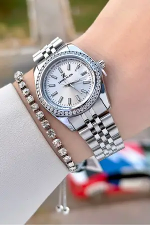 Daniel Klein DKISTE1497 Gümüş Renk Kadın Kol Saati ve Bileklik