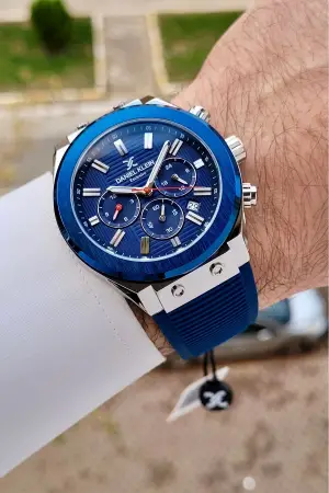 Daniel Klein DKISTE1472 Kasası Gümüş Kordonu Lacivert Renk İç Göstergeleri Aktif Erkek Kol Saati