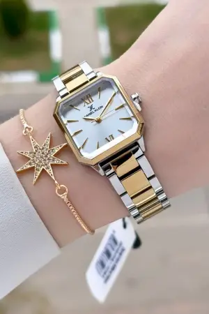 Daniel Klein DKISTE1545 Gold Gümüş Renk 26 mm Kadın Kol Saati ve Bileklik