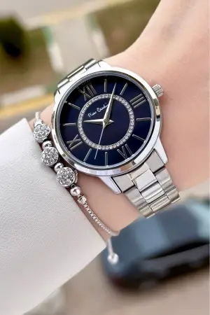 Pierre Cardin PCISTE25 Kadranı Lacivert Kordonu Gümüş Renk 36 mm Kadın Kol Saati