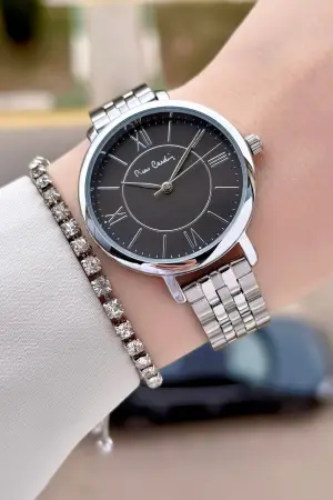 Pierre Cardin PCISTE23 Kadranı Siyah Kordonu Gümüş Renk 36 mm Kadın Kol Saati