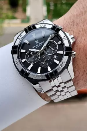 Daniel Klein DKISTE1774 Kadranı Siyah Kordonu Gümüş Renk 44 Mm Iç Göstergeleri Aktif Erkek Kol Saati