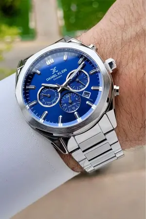 Kadranı Lacivert Kordonu Gümüş Renk Iç Göstergeleri Aktif Erkek Kol Saati