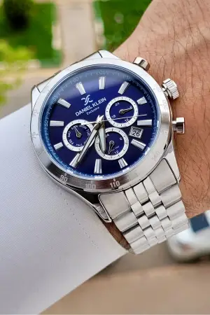 Kadranı Lacivert Kordonu Gümüş Renk Iç Göstergeleri Aktif Erkek Kol Saati