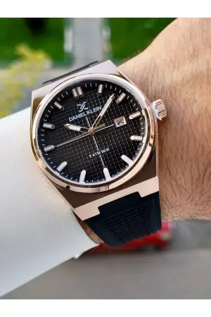 Kasası Rose Kordonu Siyah Renk İç Göstergeleri Aktif Erkek Kol Saati