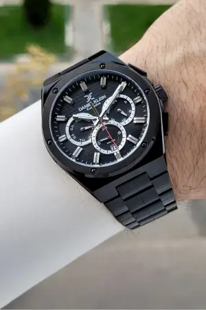 Siyah Renk İç Göstergeleri Aktif Erkek Kol Saati