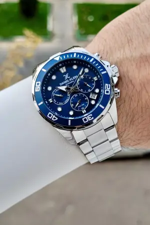 Kadranı Lacivert Kordonu Gümüş Renk İç Göstergeleri Aktif Erkek Kol Saati