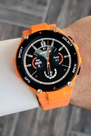 Android/ios Uyumlu Arama Özellikli Turuncu Renk Kordonlu Akıllı Kol Saati