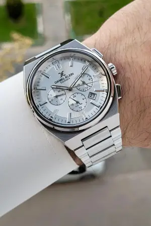 Gümüş Renk 43 Mm İç Göstergeleri Aktif Erkek Kol Saati