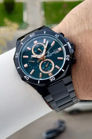 Kadranı Lacivert Kordonu Siyah Renk 42 Mm İç Göstergeleri Aktif Erkek Kol Saati