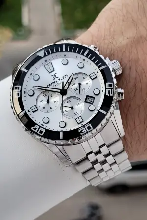 Gümüş Renk 44 Mm İç Göstergeleri Aktif Erkek Kol Saati