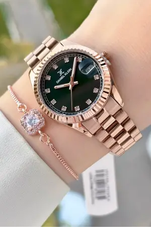 Rose Renk 33 Mm Kadın Kol Saati ve Bileklik