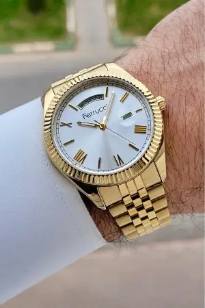 Gold Renk 41 mm İç Göstergeleri Aktif Erkek Kol Saati