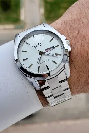 Gümüş Renk 40,5 mm İç Göstergeleri Aktif Erkek Kol Saati