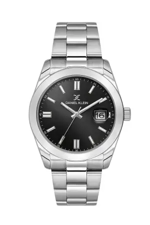 Kadranı Siyah Kordonu Gümüş Renk 5 ATM Hediye Paketli 42 mm Erkek Kol Saati