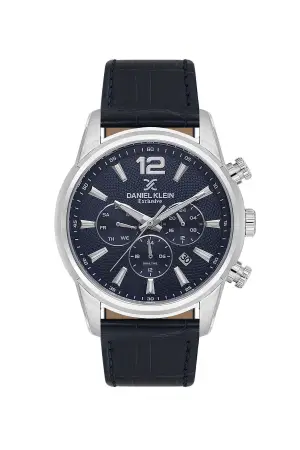 Kasası Gümüş Kordonu Lacivert Renk 43 Mm İç Göstergeleri Aktif Erkek Kol Saati