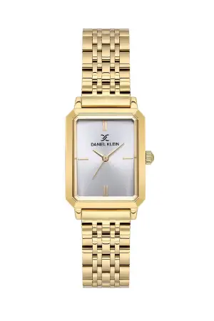 Gold Renk 23 mm Kadın Kol Saati ve Hediye Bileklik