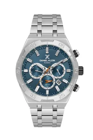 Kadranı Mavi Kordonu Gümüş Renk 44 mm İç Göstergeleri Aktif Erkek Kol Saati