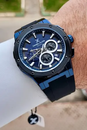 Kasası Lacivert Kordonu Siyah Renk 44 mm İç Göstergeleri Aktif Erkek Kol Saati