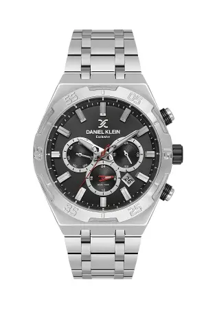 Kadranı Siyah Kordonu Gümüş Renk 44 mm İç Göstergeleri Aktif Erkek Kol Saati