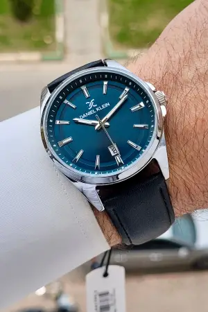 Mavi Siyah Renk 42 mm Takvimli Erkek Kol Saati